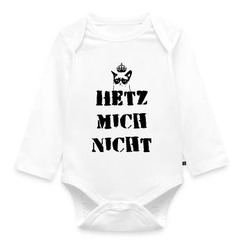 Don't rush me - Organic Longsleeve Baby Bodysuit - white - Front