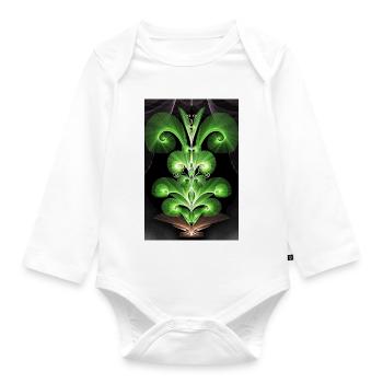 Royal Magic Fern Life Energy Motivation - Organic Longsleeve Baby Bodysuit - white - Front