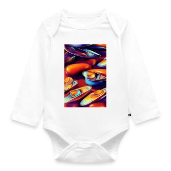 Mussels - Organic Longsleeve Baby Bodysuit - white - Front