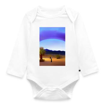 Arabian Desert - Organic Longsleeve Baby Bodysuit - white - Front