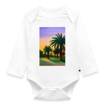 Arabian Desert - Organic Longsleeve Baby Bodysuit - white - Front