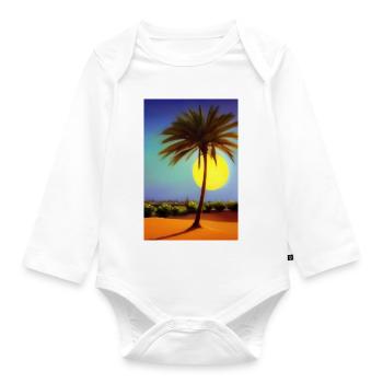 Arabian Desert - Organic Longsleeve Baby Bodysuit - white - Front