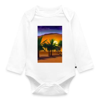 Arabian Desert - Organic Longsleeve Baby Bodysuit - white - Front