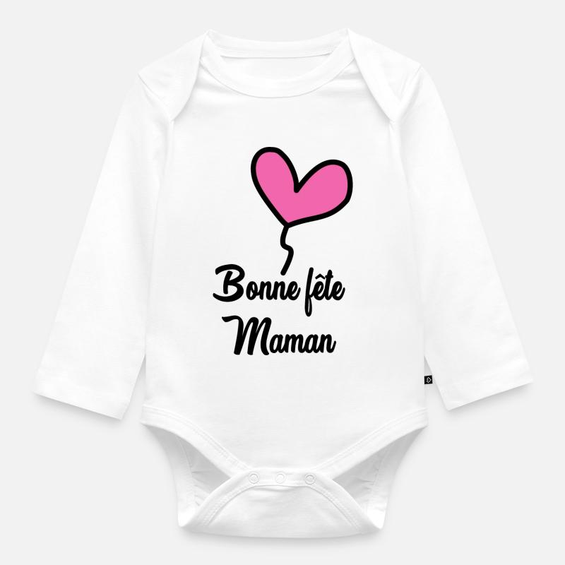MUTTERTAG. SCHÖNEN MUTTERTAG - Baby Bio-Langarm-Body - Weiß