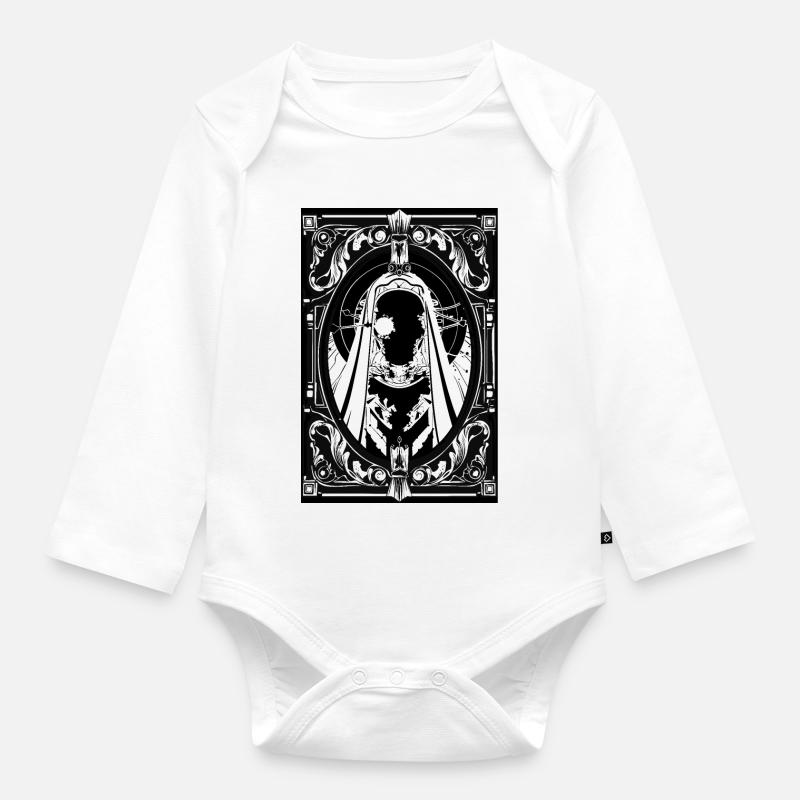 Saint Robot Art Nouveau - Body Bébé bio manches longues - blanc