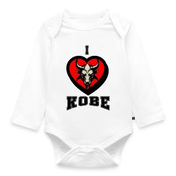 I Love Kobe - Organic Longsleeve Baby Bodysuit - white - Front