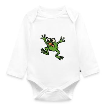 Panic Frog - Organic Longsleeve Baby Bodysuit - white - Front