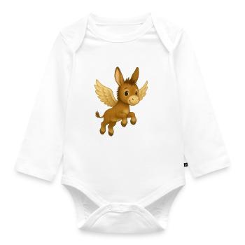 Emil Esel - Organic Longsleeve Baby Bodysuit - white - Front
