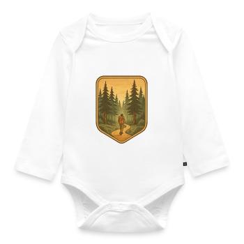 Into the Forest - Organic Longsleeve Baby Bodysuit - white - Front