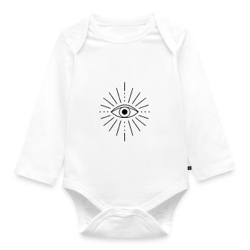 Mystic Eye Radiance Design - Organic Longsleeve Baby Bodysuit - white - Front