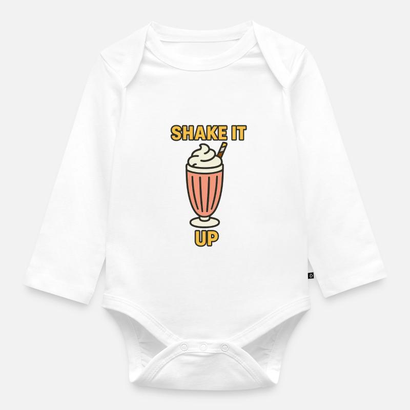 Shake it up Conception motivante - Body Bébé bio manches longues - blanc