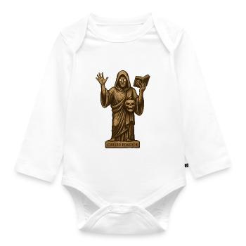 Beschwörer der Dunkelheit Statue - Baby Bio-Langarm-Body - Weiß - Vorne