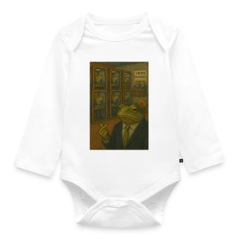 The Return to Office - Organic Longsleeve Baby Bodysuit - white - Front
