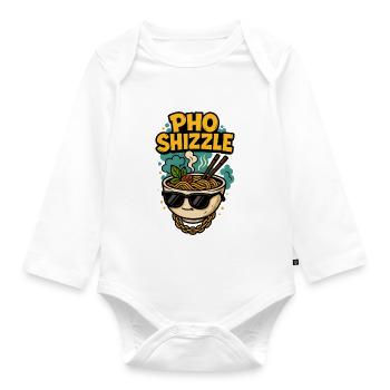 Bol de pho chill avec style - Body Bébé bio manches longues - blanc - Devant