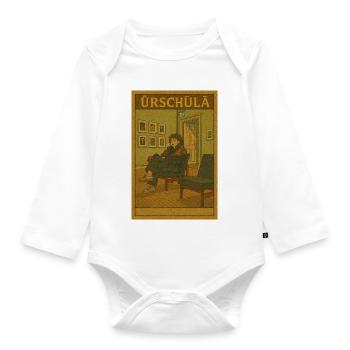 Urschula Art-Inspired Lounge Portrait - Organic Longsleeve Baby Bodysuit - white - Front