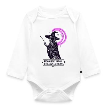 Moonlight Magic & Halloween Dreams - Baby Bio-Langarm-Body - Weiß - Vorne