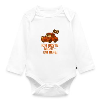 Ich_Roste_nicht_ich_Reife - Baby Bio-Langarm-Body - Weiß - Vorne
