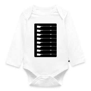 Aft Rudder – Silhouette - Organic Longsleeve Baby Bodysuit - white - Front