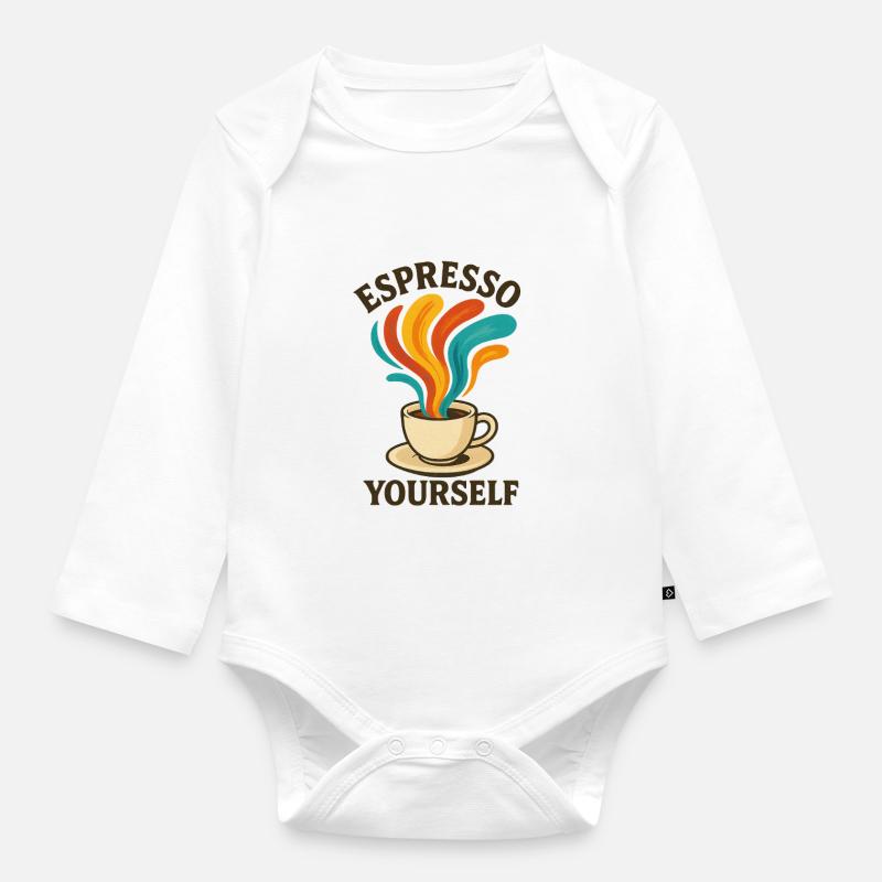 Espresso vous-même - Body Bébé bio manches longues - blanc