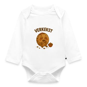 Verkekster Keks - Baby Bio-Langarm-Body - Weiß - Vorne