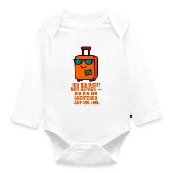 Ich_bin_nicht_nur_Gepack_ich_bin_ein_Abenteuer_ - Baby Bio-Langarm-Body - Weiß - Vorne