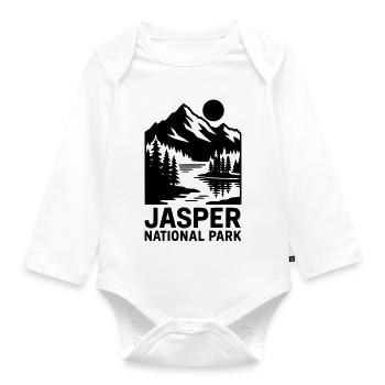 Jasper National Park - Organic Longsleeve Baby Bodysuit - white - Front
