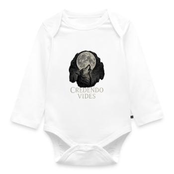 Majestätischer Wolf - Baby Bio-Langarm-Body - Weiß - Vorne