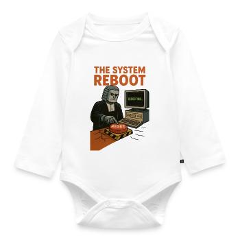 the system reboot - Organic Longsleeve Baby Bodysuit - white - Front
