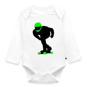 Longboard - Baby Bio-Langarm-Body - Weiß - Vorne