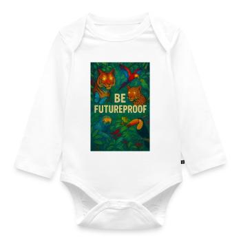 Be future-proof - Organic Longsleeve Baby Bodysuit - white - Front