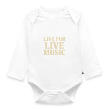 Live für Live-Musik - Baby Bio-Langarm-Body - Weiß - Vorne