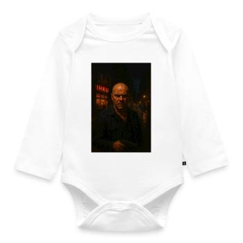 Timo of the Night - Organic Longsleeve Baby Bodysuit - white - Front