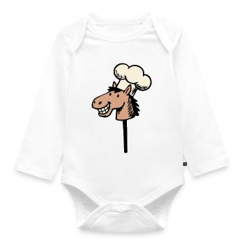 Hobby Horses Hobby Horse Hobby Cook - Organic Longsleeve Baby Bodysuit - white - Front
