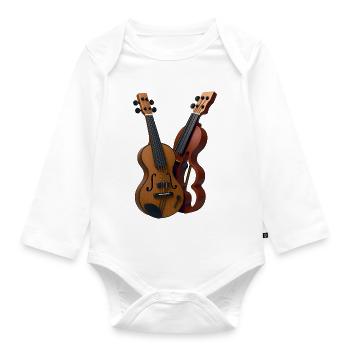GUITAR LOVERS - sound & vision - Organic Longsleeve Baby Bodysuit - white - Front