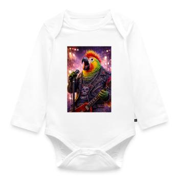 RockyZoo11 - Organic Longsleeve Baby Bodysuit - white - Front
