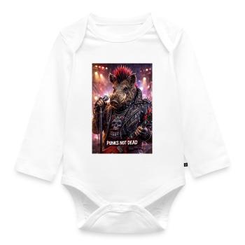 RockyZoo18 - Organic Longsleeve Baby Bodysuit - white - Front