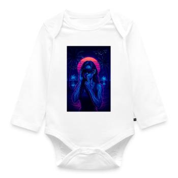 RockyZoo24 - Organic Longsleeve Baby Bodysuit - white - Front