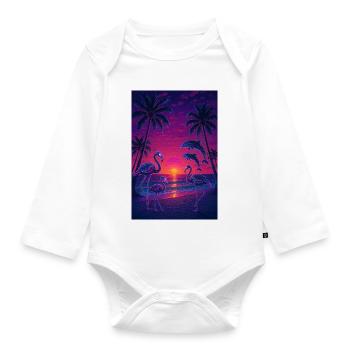 RockyZoo23 - Organic Longsleeve Baby Bodysuit - white - Front