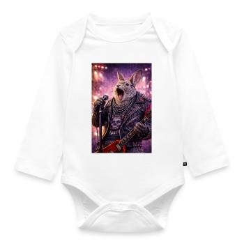 RockyZoo36 - Organic Longsleeve Baby Bodysuit - white - Front