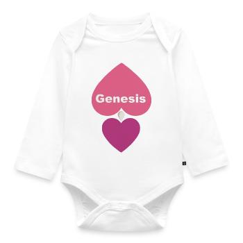 Conception Heart Design - Organic Longsleeve Baby Bodysuit - white - Front