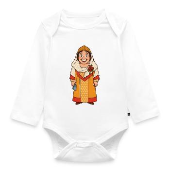 Josefamunda-Riese - Baby Bio-Langarm-Body - Weiß - Vorne