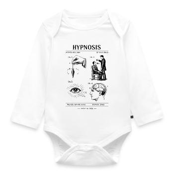 Hypnosis blueprint design - Organic Longsleeve Baby Bodysuit - white - Front