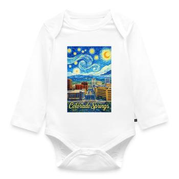 Colorado Springs - Baby Bio-Langarm-Body - Weiß - Vorne