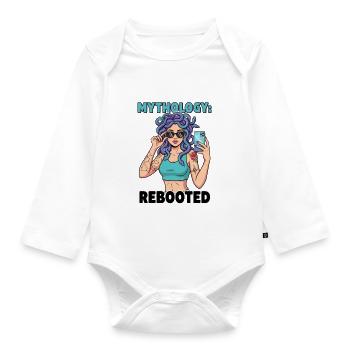 Modern Medusa Mythology Rebooted - Organic Longsleeve Baby Bodysuit - white - Front