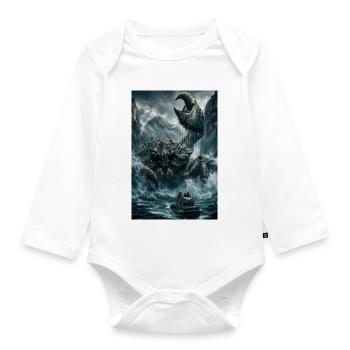 frozen bound Kraken Standoff - Organic Longsleeve Baby Bodysuit - white - Front