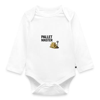 Pallet Master: Warehouse Lift - Organic Longsleeve Baby Bodysuit - white - Front