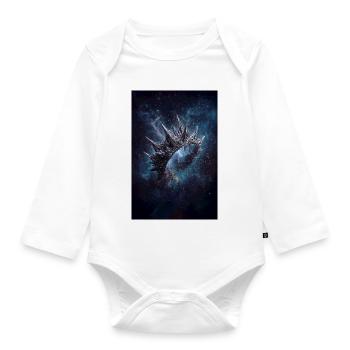 Spiked Nebula Crown - Organic Longsleeve Baby Bodysuit - white - Front