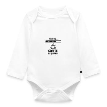 Loading… Coffee Required - Baby Bio-Langarm-Body - Weiß - Vorne