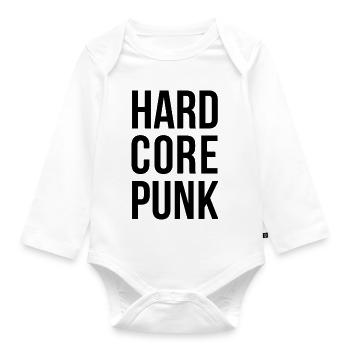 Hardcore-Punk - Baby Bio-Langarm-Body - Weiß - Vorne