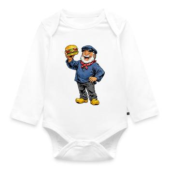 Lachender Ostfriese - Baby Bio-Langarm-Body - Weiß - Vorne